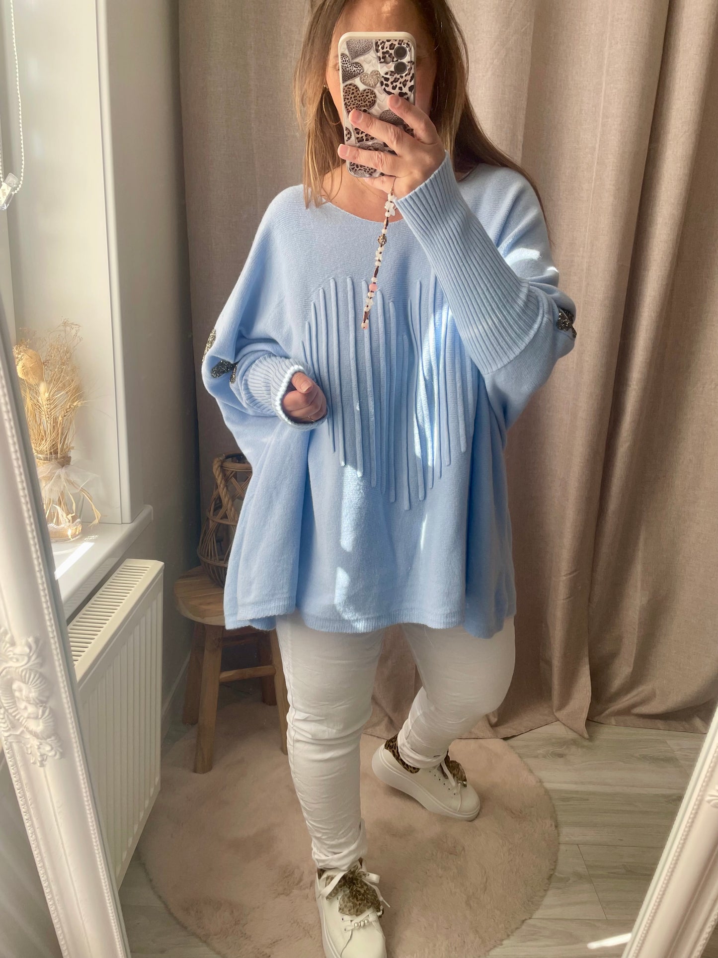 Pull Lovely bleu ciel