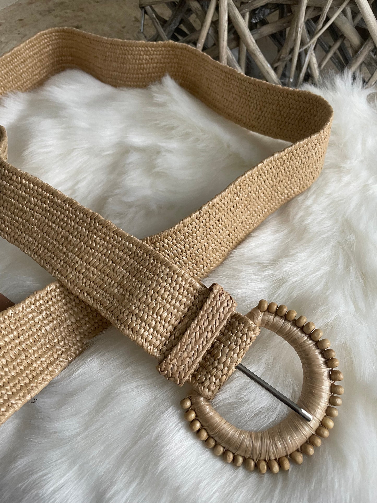 Ceinture élastique style paille