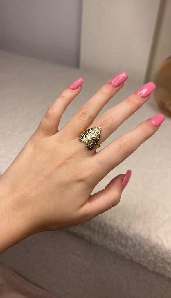 Bague coeur doré Anna