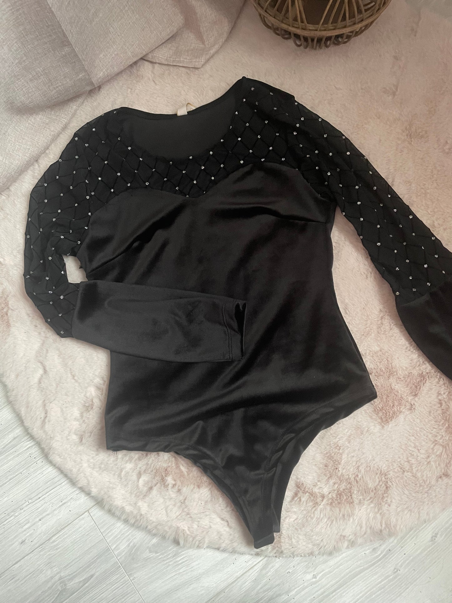 Body velours strass Sarah