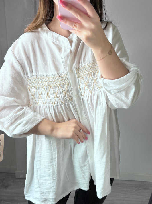 Chemise bohème blanche Linda