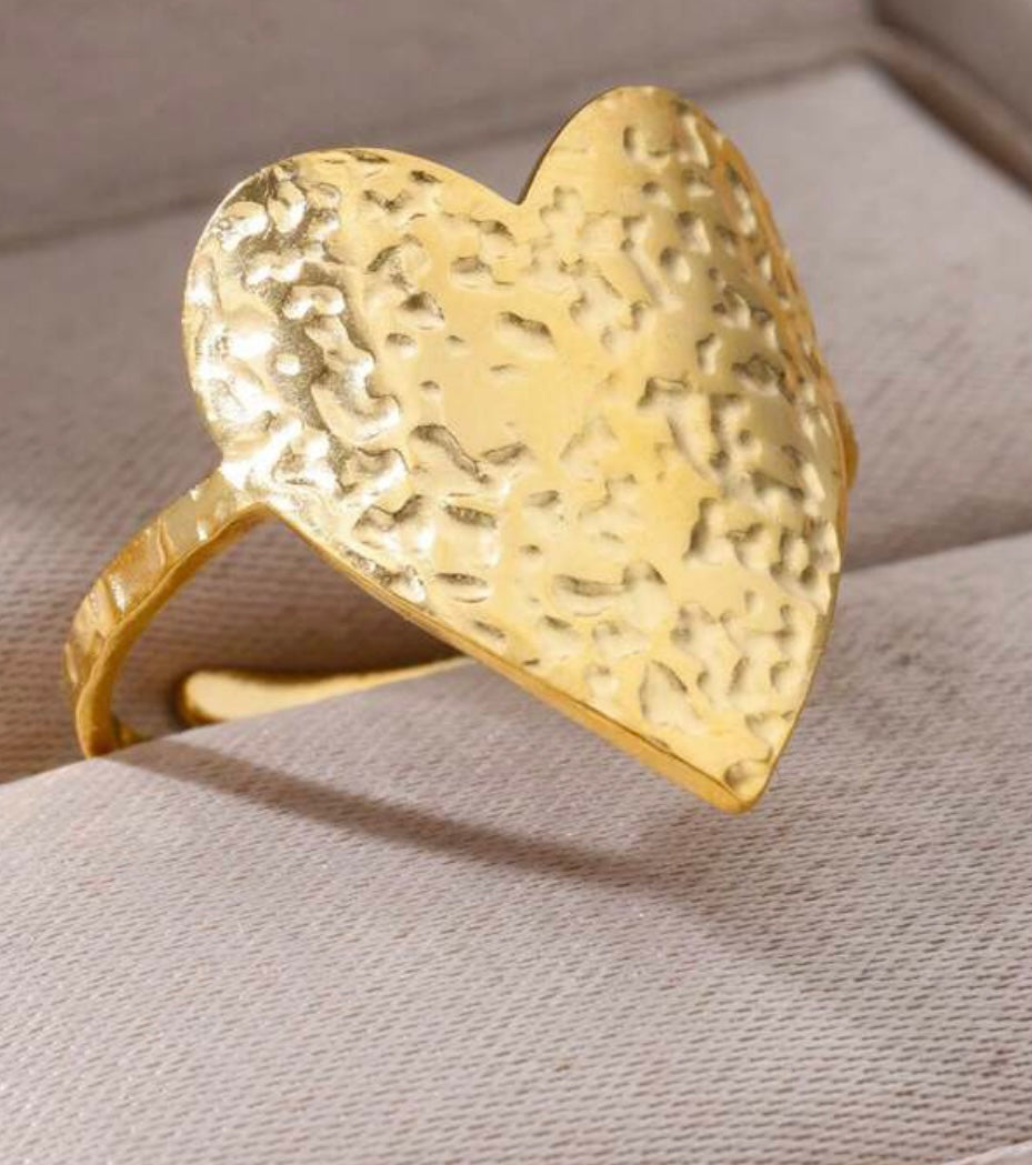 Bague coeur doré Anna