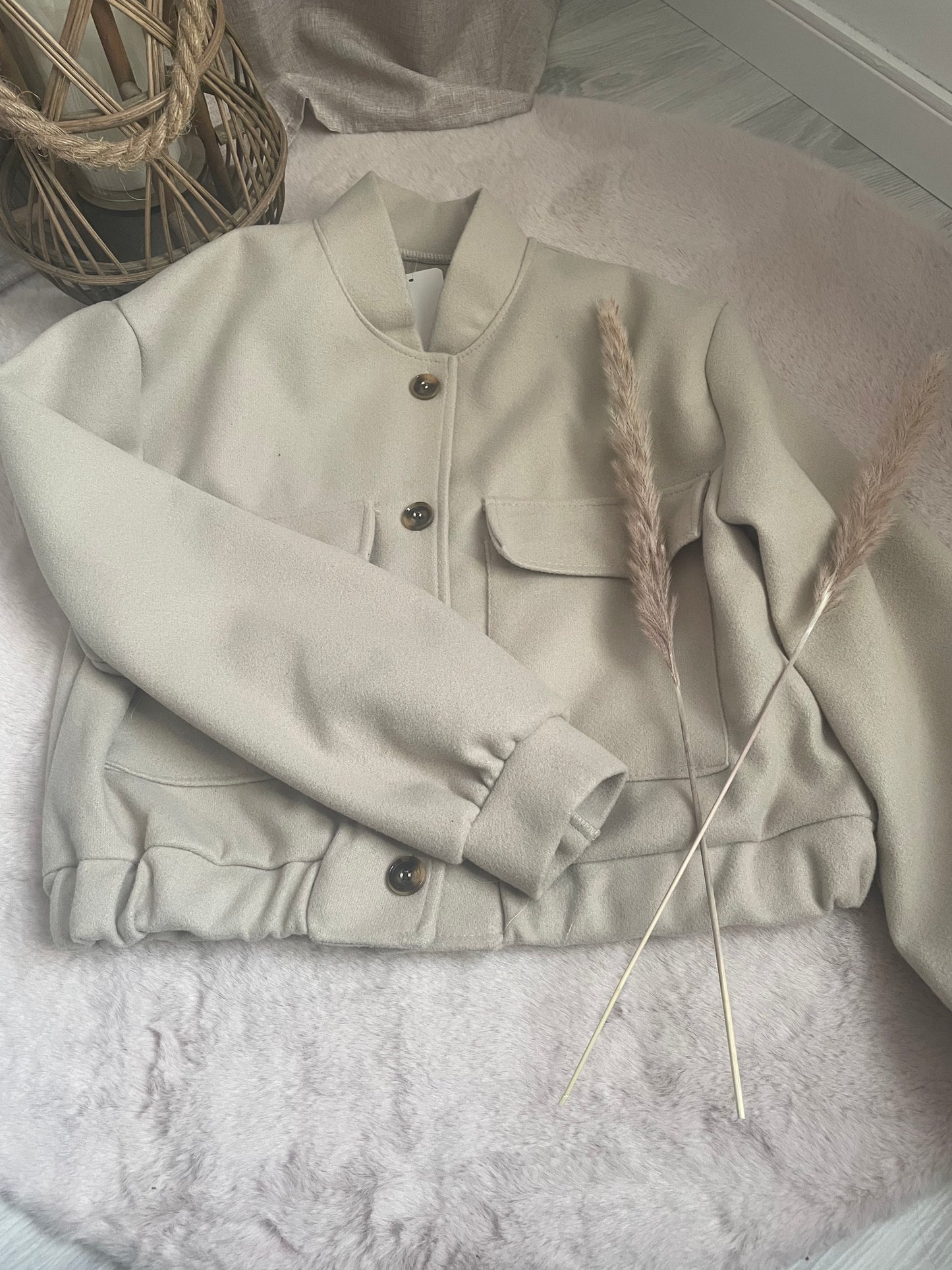 Veste bomber beige Mélinda